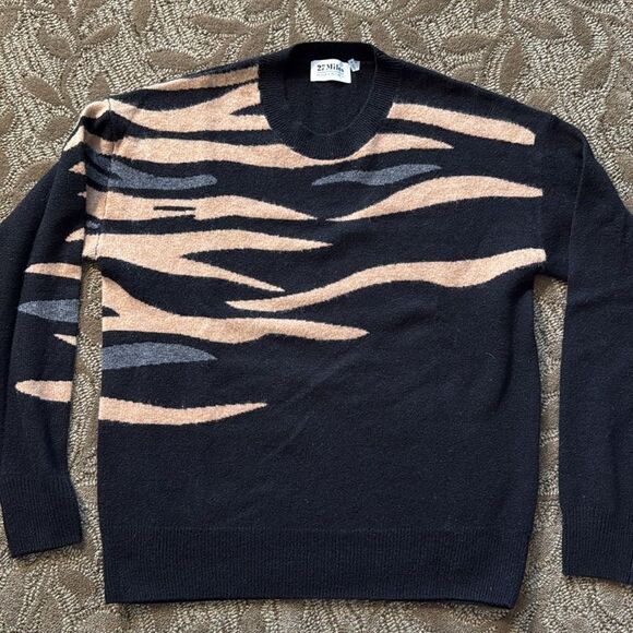 27 Miles Fawn Zebra Sweater, XS - Picture 4 of 5
